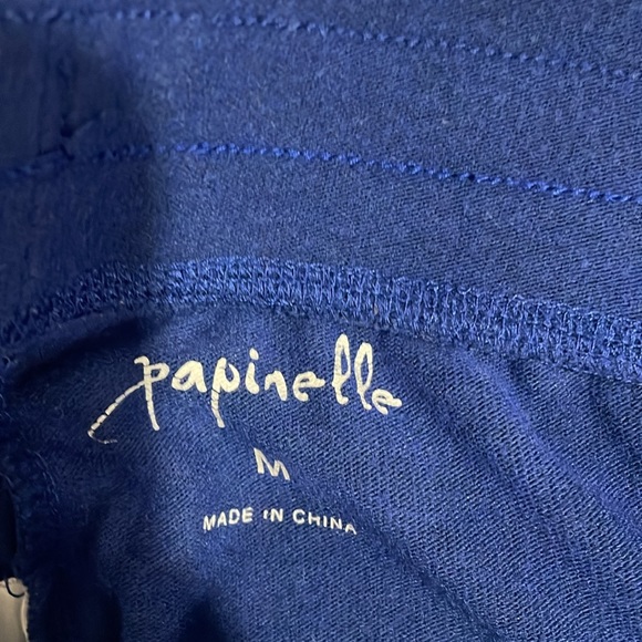 Papinelle Jogger Sweatpants Women's Blue Drawstrings Pockets Cotton M - Picture 3 of 5